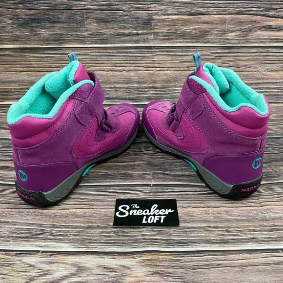 Merrell Moab Polar Mid Purple Waterproof Winter Boots Youth 7 - Picture 5 of 8